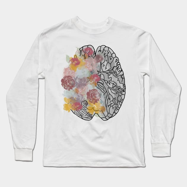 Medical Brain/anatomy/flower/medicine/doctor/surgeon Long Sleeve T-Shirt by emmamarlene